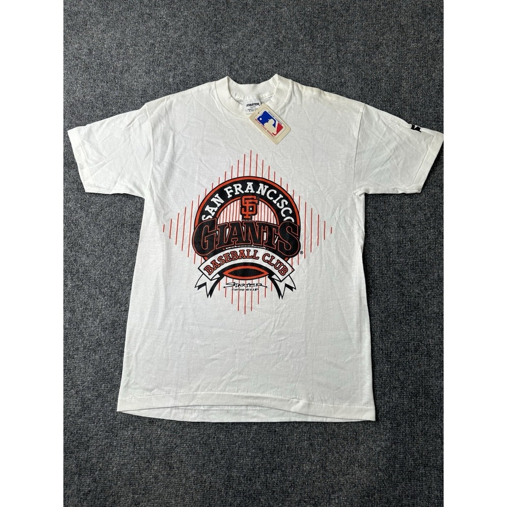 Mens‎ 1990 San Francisco Giants Starter MLB T Shirt White, Size S
